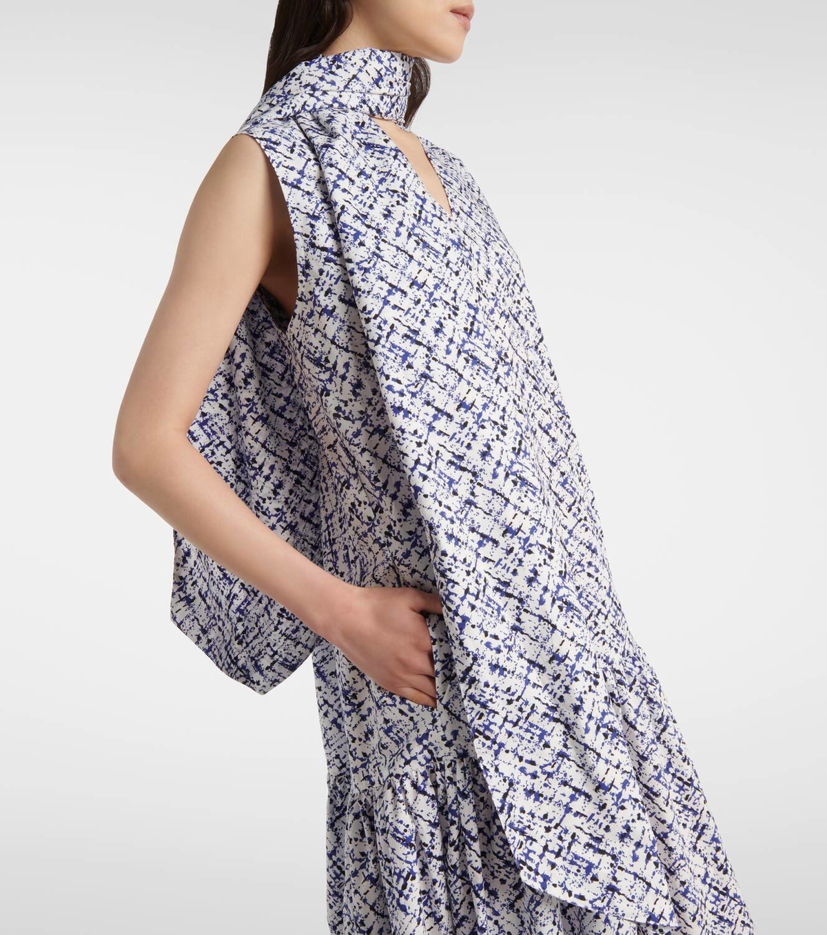 Plan C Printed cotton maxi dress