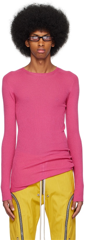 Photo: Rick Owens Pink Ribbed Sweater