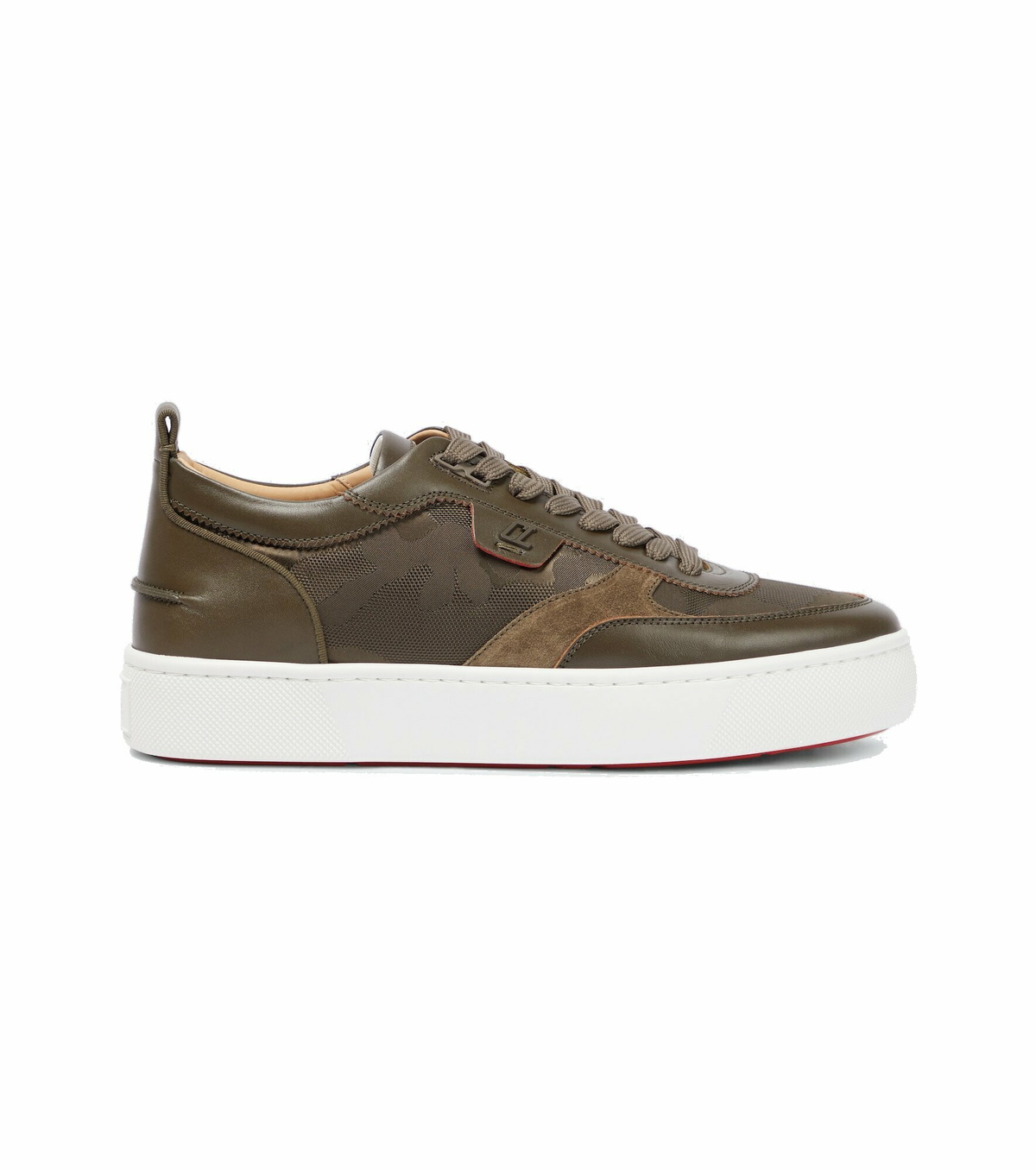 Christian Louboutin - Happyrui leather-trimmed sneakers