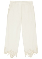Simkhai Kallin Cropped Linen-blend Trousers White