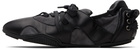 Acne Studios Black Leather Lace-Up Sneakers