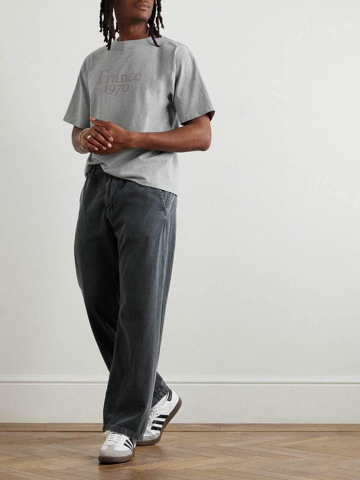 Remi Relief - Straight-Leg Cotton-Twill Trousers - Black