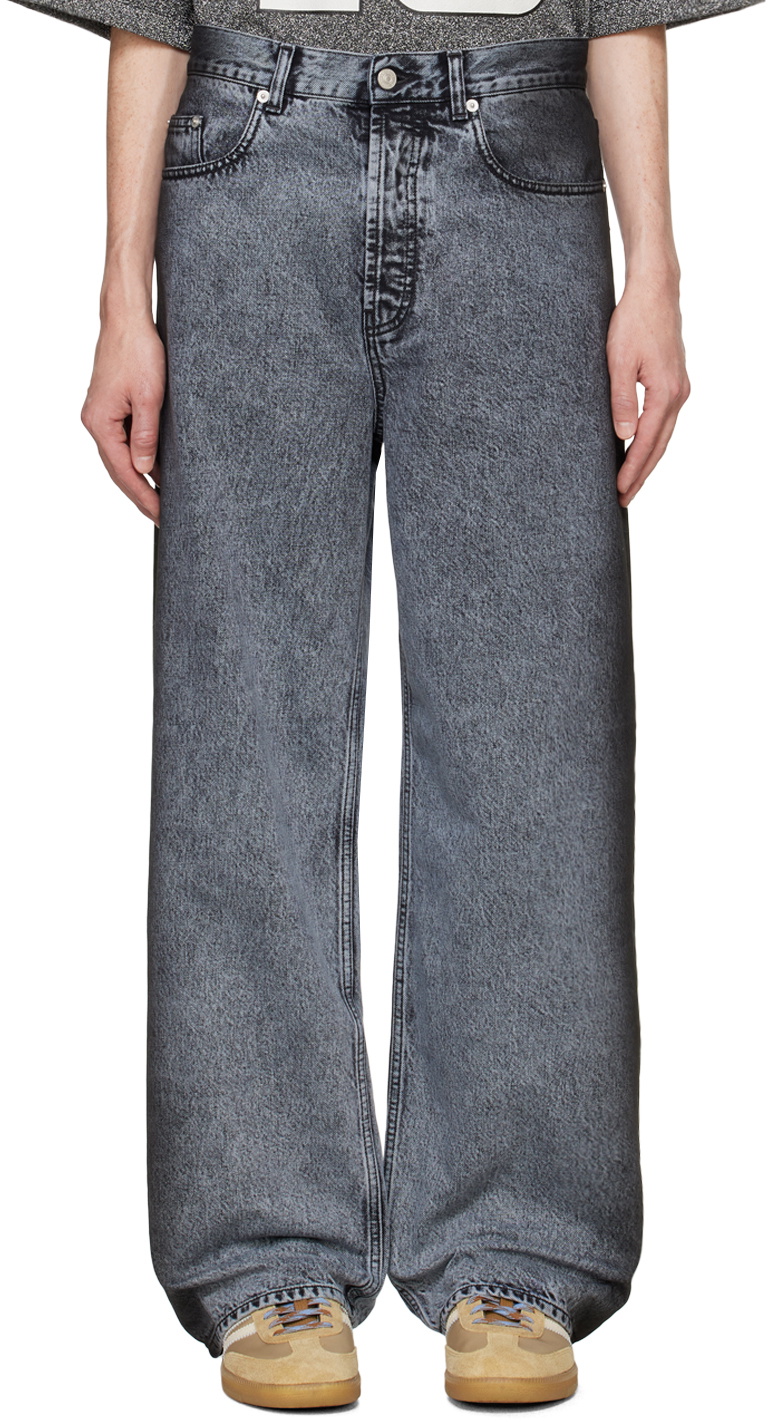 le PÈRE Black Wide-Leg Jeans