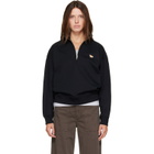 Maison Kitsuné Black Baby Fox Half Zipped Sweatshirt