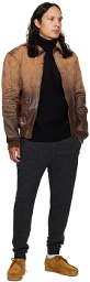 Polo Ralph Lauren Brown Flight Leather Jacket