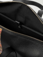 Paul Smith - Striped Full-Grain Leather Holdall