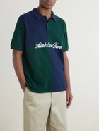 Aimé Leon Dore - Logo-Embroidered Colour-Block Cotton-Piqué Polo Shirt - Green