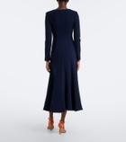 Roland Mouret Bow-detail wool crêpe cocktail dress