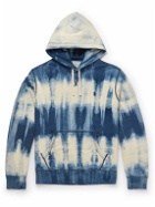 Polo Ralph Lauren - Logo-Embroidered Tie-Dyed Cotton-Blend Jersey Hoodie - Blue