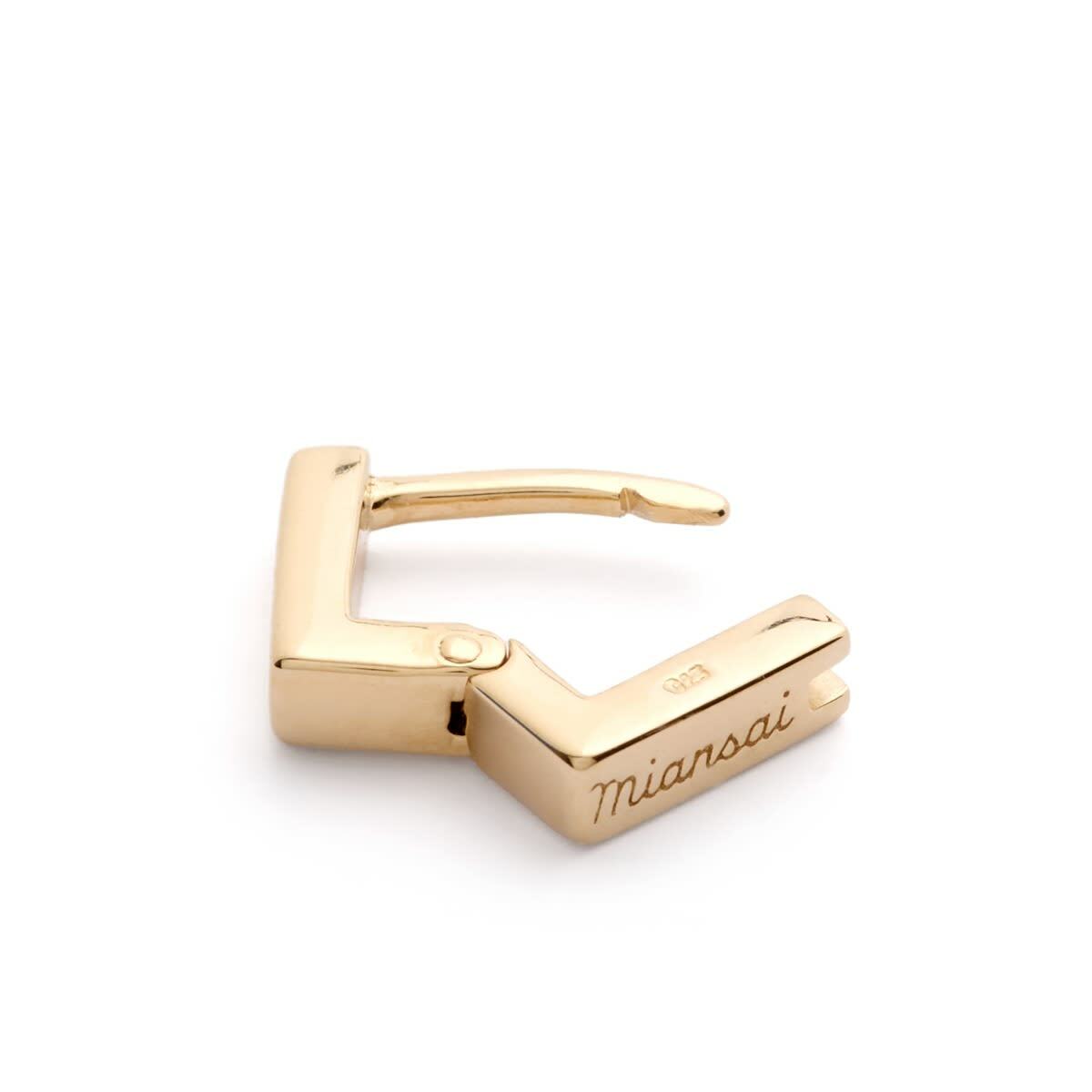 Miansai Men's Scatola Huggie Earring in Gold 