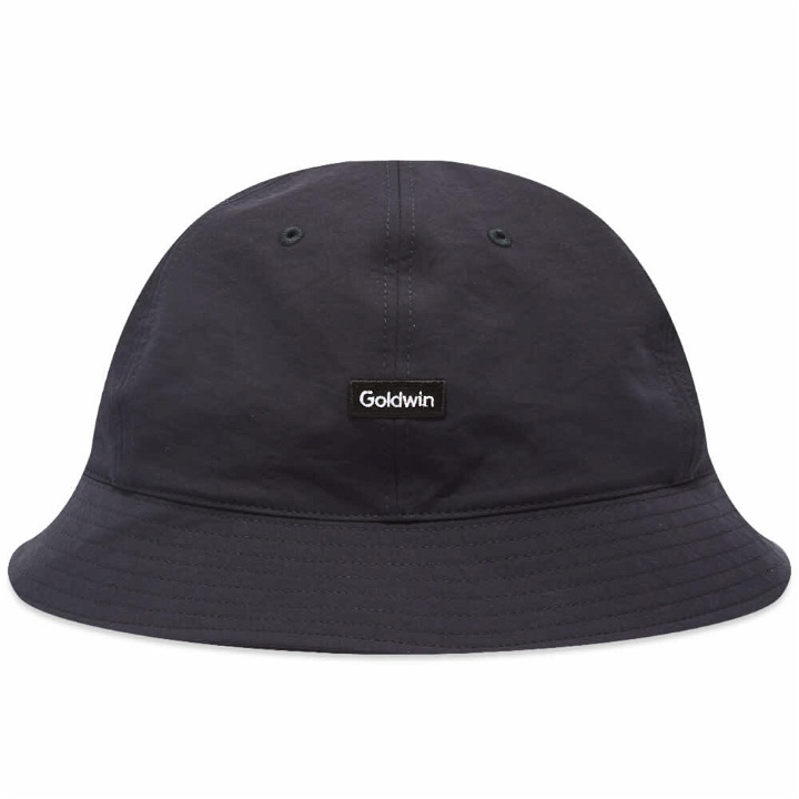 Photo: Goldwin Men's Box Logo Field Hat in Navy