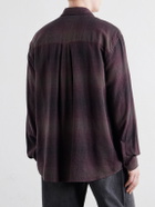 Our Legacy - Above Checked Cotton-Blend Flannel Shirt - Brown