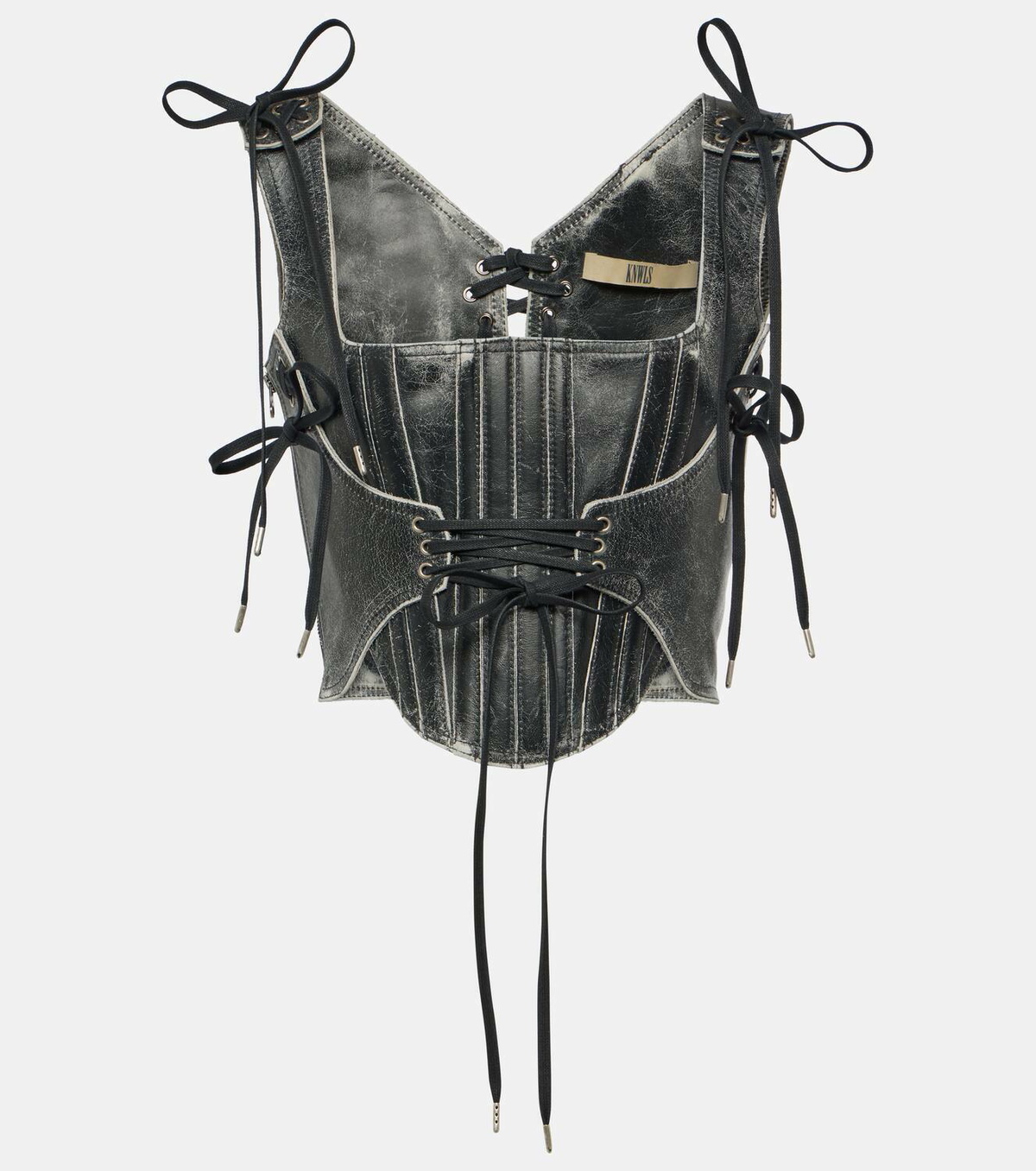 KNWLS Nihil Moto leather bustier