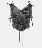KNWLS Nihil Moto leather bustier