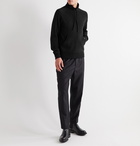 Mr P. - Wool and Cashmere-Blend Mock-Neck Sweater - Black