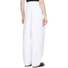 Dries Van Noten White Denim Wide-Leg Jeans