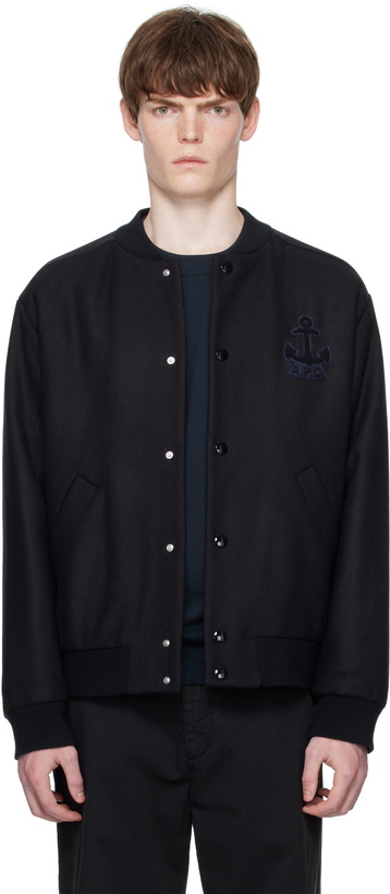 Photo: A.P.C. Navy Micka Bomber Jacket