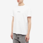 Maison Margiela Men's Embroidered Text Logo T-Shirt in White/Black