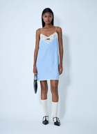 Miu Miu Striped Slip Mini Dress
