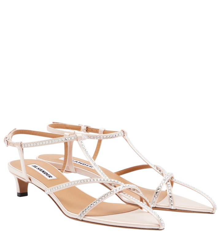 Photo: Jil Sander Cage crystal-embellished leather sandals
