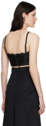 Alexander McQueen Black Leather Tank Top
