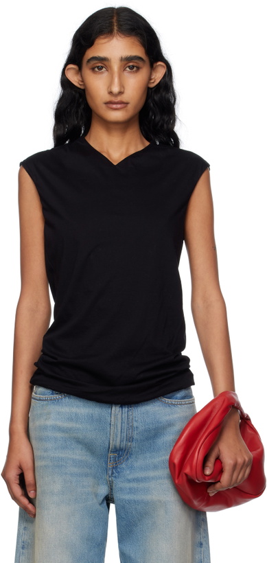 Photo: 6397 Black High V Tank Top