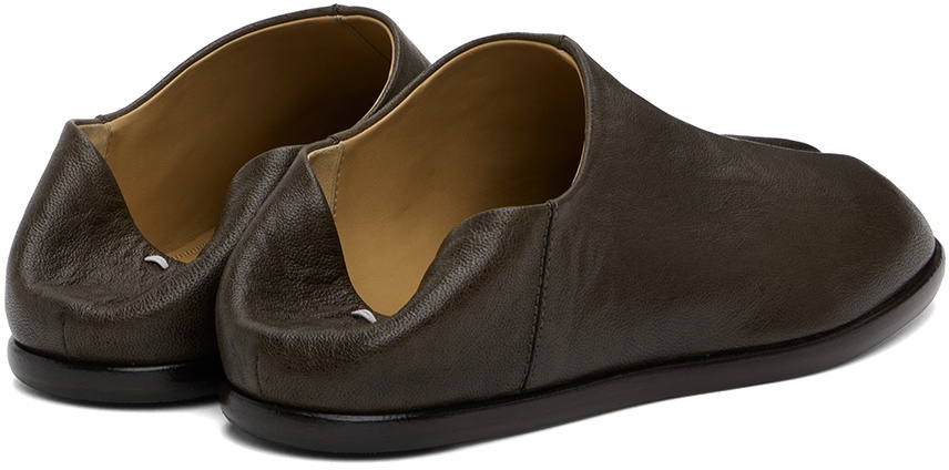 Maison Margiela Brown Tabi Babouches Slip-on Loafers Maison