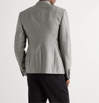 Alexander McQueen - Slim-Fit Birdseye Wool and Mohair-Blend Suit Jacket - Gray