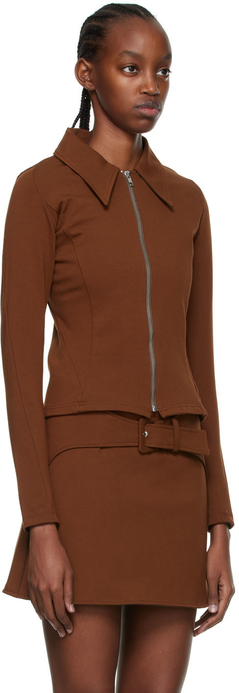 Anne Isabella Brown Viscose Shirt
