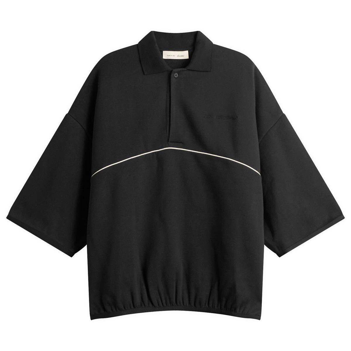 Fear of God ESSENTIALS Men's Active Trace Polo Sweatshirt in Vintage Black