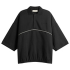 Fear of God ESSENTIALS Men's Active Trace Polo Sweatshirt in Vintage Black