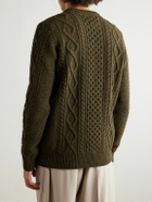 Ghiaia Cashmere - Pescatore Cable-Knit Wool Sweater - Green