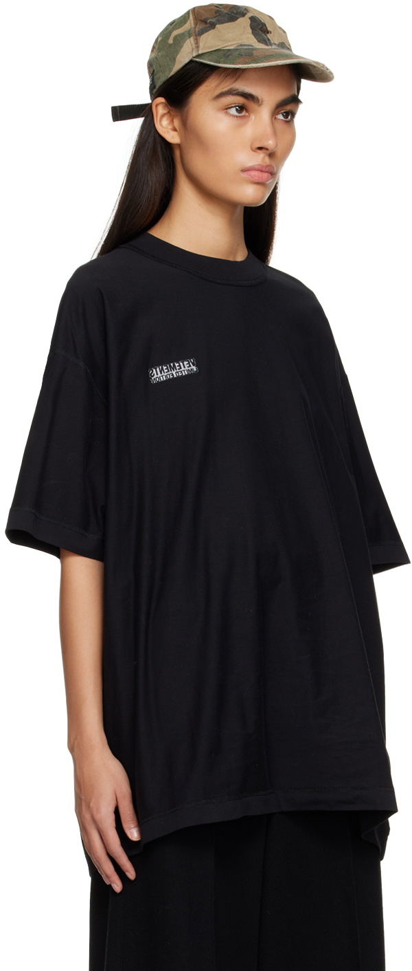 VETEMENTS Black Inside Out T-Shirt Vetements