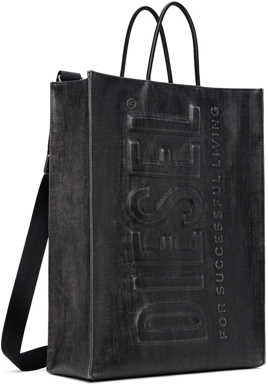 DIESEL トートバッグ DSL SHOPPER L DSL SHOPPER 3D L X: Large tote in overdyed denim | Diesel