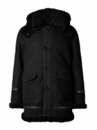 Mr P. - Oversized Shearling Duffle Coat - Black