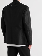 Maison Margiela - Collarless Cotton and Linen-Blend Twill Blazer - Black