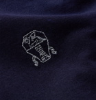 Brunello Cucinelli - Slim-Fit Logo-Embroidered Striped Cotton-Jersey T-Shirt - Blue