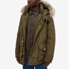 Woolrich Men's Arctic Detachable Fur Anorak in Dark Green