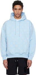 Casablanca Blue Applique Monogram Hoodie