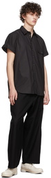 Isabel Benenato Black Cotton Shirt