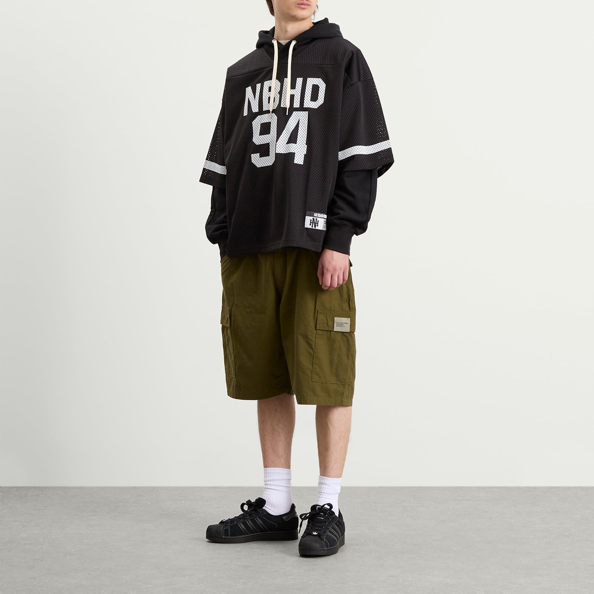 Neighborhood Men's BDU Cargo Shorts in Olive Drab
