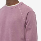 YMC Men's Shrank Raglan Crew Sweat in Purple