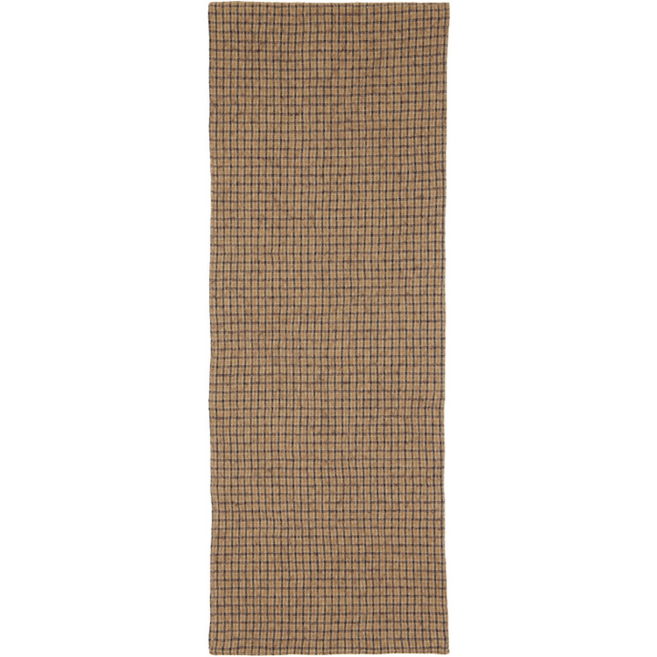 Photo: Cawley Brown Check Cotton/Wool Twill Scarf