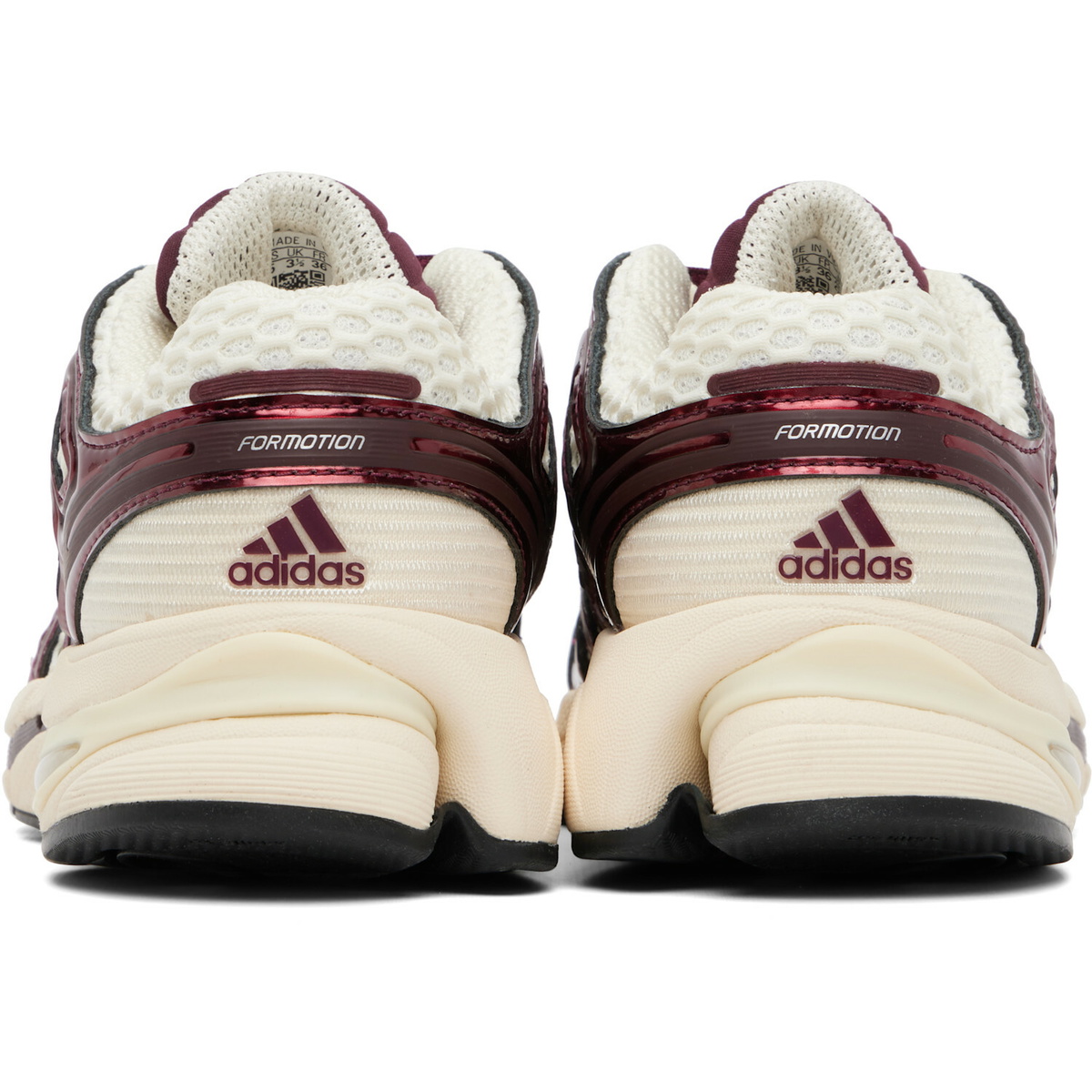 adidas Originals White & Burgundy Adistar Control 5 Sneakers