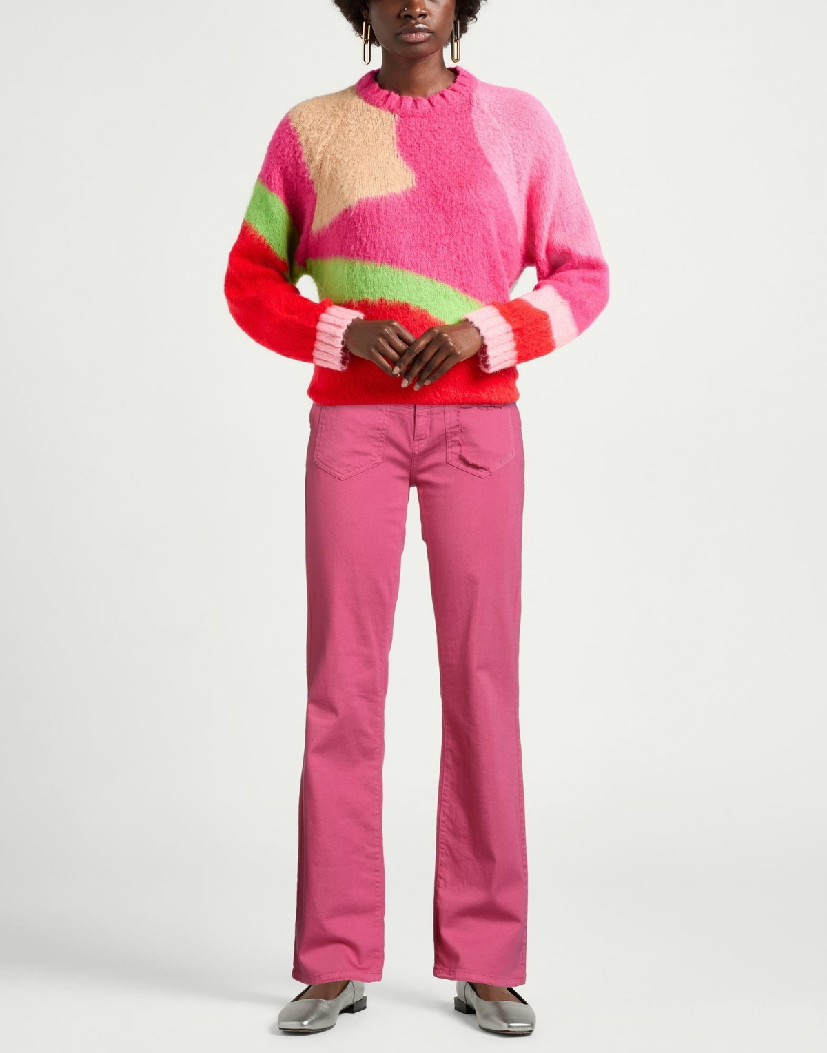 Manila Grace Womens Jeans Fuchsia