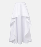 Stella McCartney Asymmetric ruffled cotton poplin miniskirt