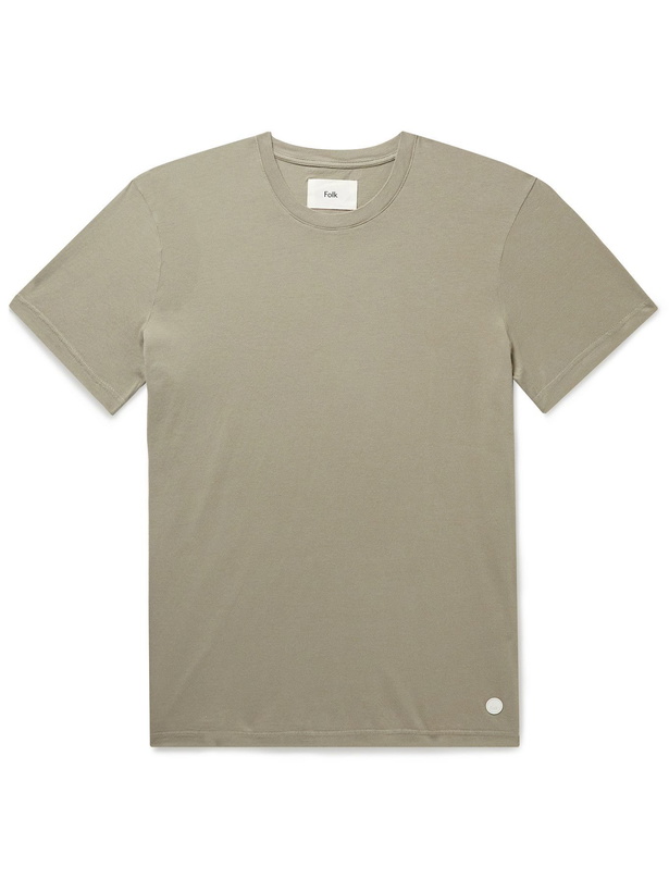 Photo: FOLK - Assembly Cotton-Jersey T-Shirt - Green