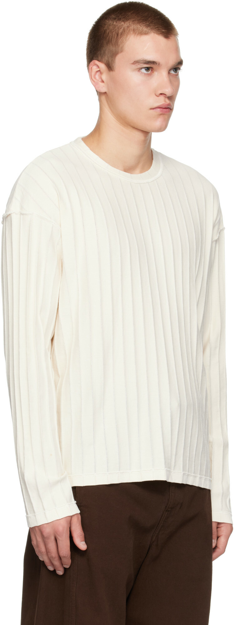 mfpen Off-White Round Neck Sweater