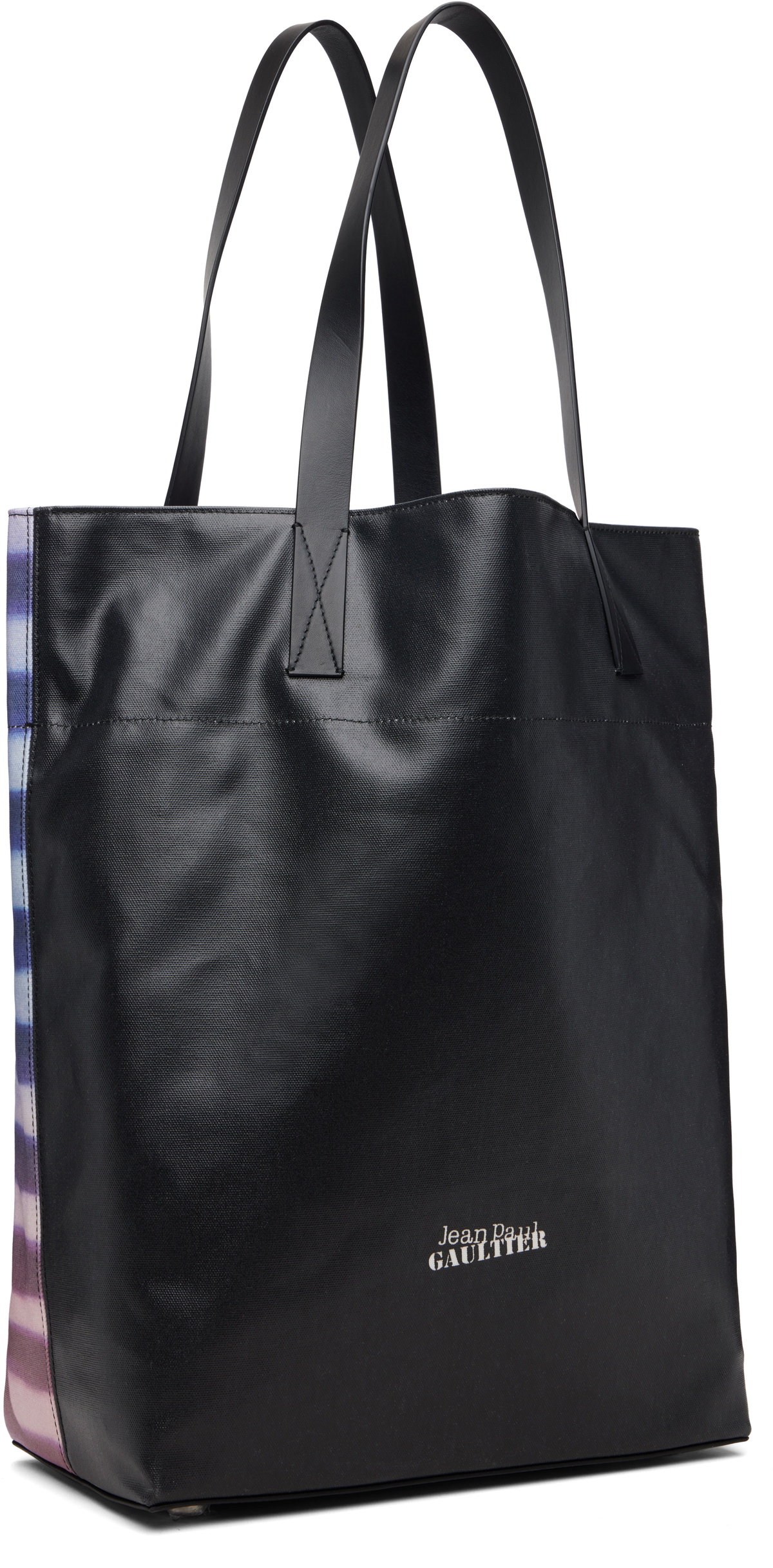 Jean Paul Gaultier Blue Coated Canvas Printed Air Tote