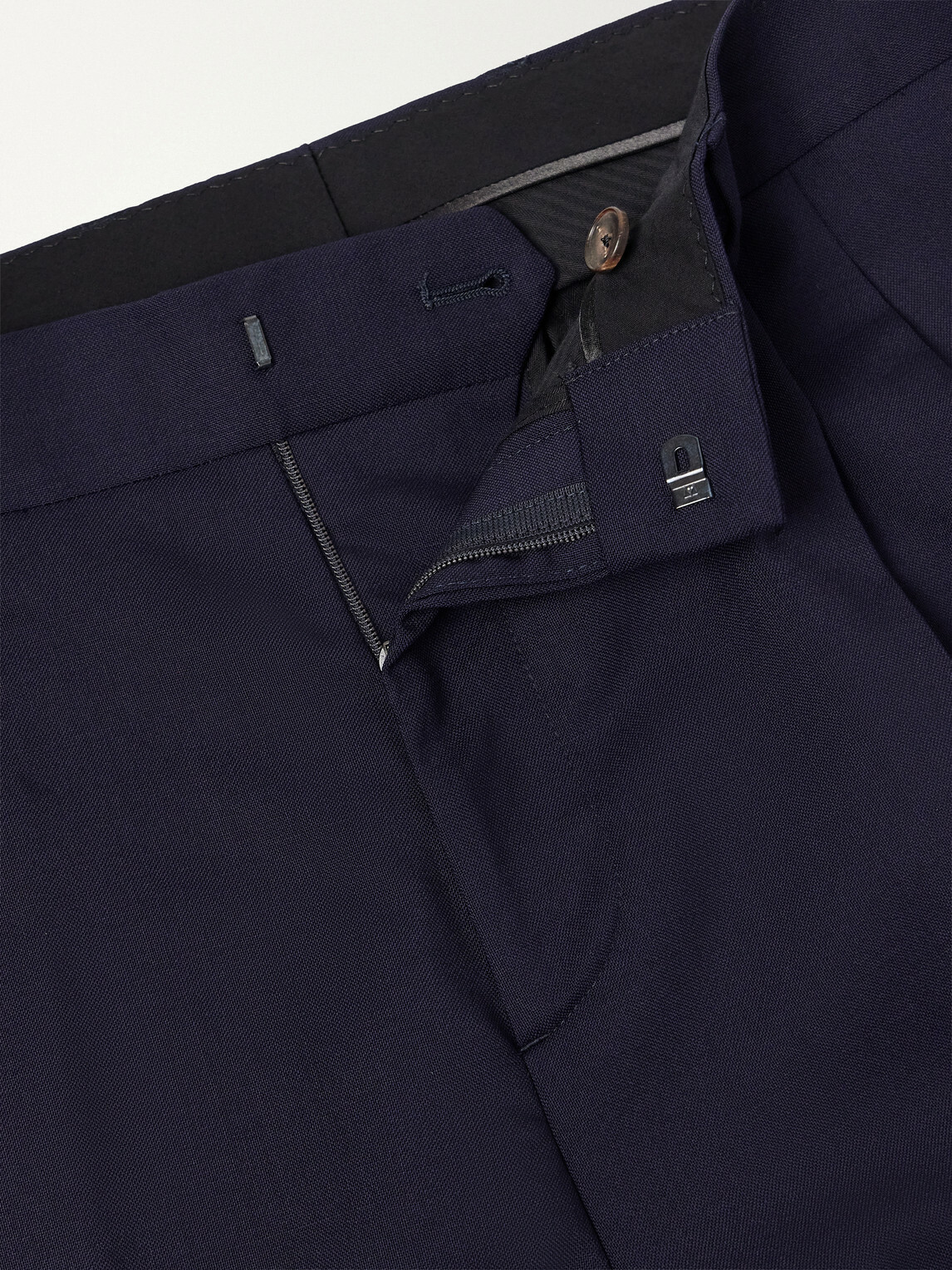Mr P. - Wide-Leg Pleated Wool Suit Trousers - Blue